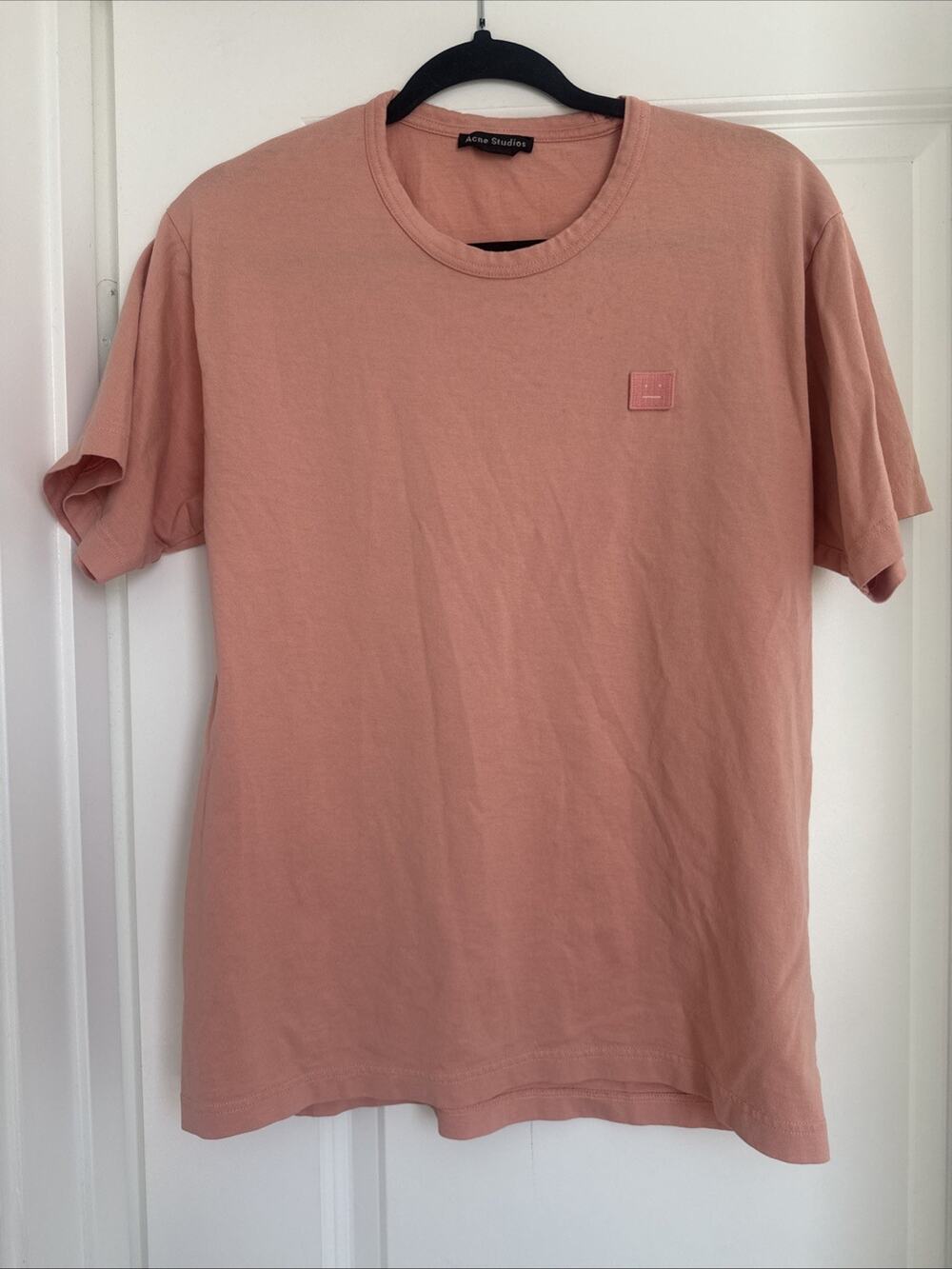 Acne Studios Nash Face T-Shirt Salmon Pink Size Medium *READ